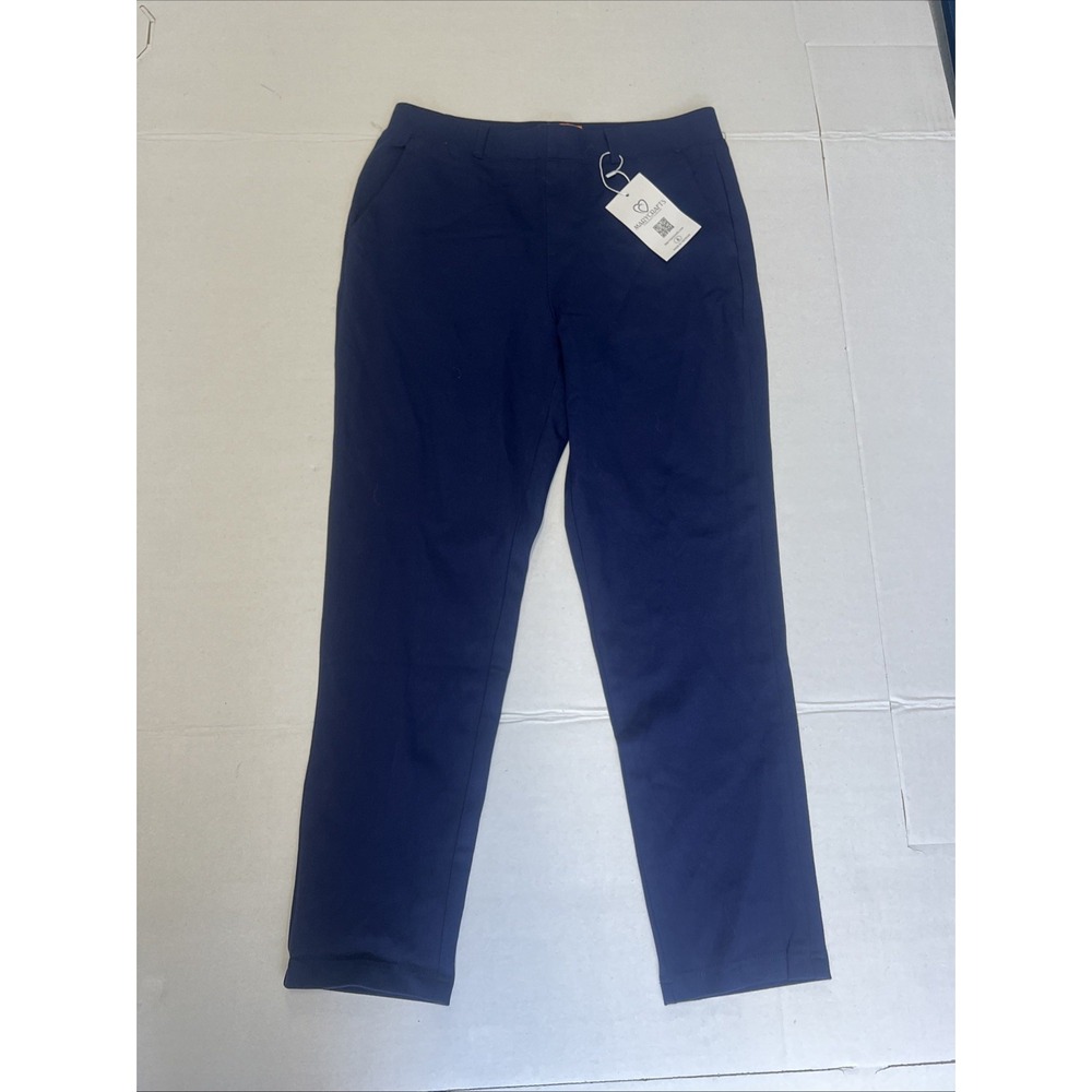 Mary Crafts Women Blue Stretch Active Pants With Pockets Size 6 Small